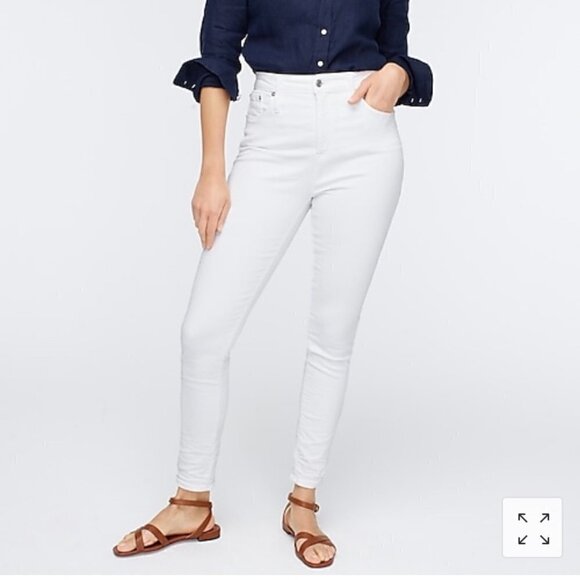 J. Crew Women’s Curvy toothpick jeans L4869 white 30 - Picture 1 of 6